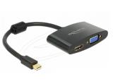 Описание и цена на DeLock mini DisplayPort Male to HDMI / VGA Female Adapter - Black