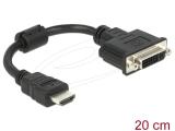 Описание и цена на DeLock HDMI Male to DVI 24+5 Female Adapter Cable 20 cm - Black