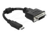 Описание и цена на DeLock HDMI Mini-C Male to DVI 24+5 Female Adapter Cable 20cm - Black