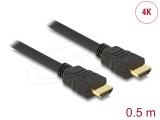 Описание и цена на DeLock High Speed HDMI with Ethernet Cable 4K 30 Hz 0.5m - Black
