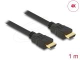 Описание и цена на DeLock High Speed HDMI with Ethernet Cable 4K 30 Hz 1m - Black