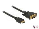 Описание и цена на DeLock HDMI to DVI-D 24+1 Bidirectional Cable 3m