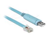 Описание и цена на DeLock USB 2.0 Type-A to RS-232 RJ45 Adapter Cable 3m - Blue