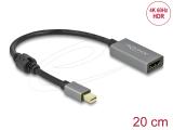 Описание и цена на DeLock Active Mini DisplayPort 1.4 to HDMI Adapter 4K 60 Hz (HDR) - Grey/Black