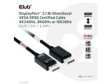 Club3D DisplayPort 2.1 VESA DP 80 Certified Cable 4K240Hz, 8K60Hz or 10K60Hz M/M 1.2m снимка №2 Club3D DisplayPort 2.1 VESA DP 80 Certified Cable 4K240Hz, 8K60Hz or 10K60Hz M/M 1.2m снимка №2