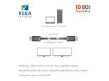Club3D DisplayPort 2.1 VESA DP 80 Certified Cable 8K240Hz 1.6m/5.25ft снимка №4