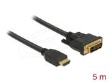 Описание и цена на DeLock Bidirectional HDMI to DVI-D 24+1 Cable 5m - Black