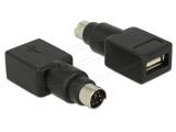 Описание и цена на DeLock PS/2 Male to USB Type-A Female Adapter - Black