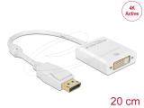 Нови модели и предложения за  адаптери: DeLock DisplayPort 1.2 Male to DVI Female 4K Active Adapter - White