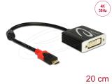 Описание и цена на DeLock USB Type-C Male to DVI-D Female Adapter (DP Alt Mode) 4K - Black