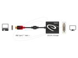 DeLock USB Type-C Male to DVI-D Female Adapter (DP Alt Mode) 4K - Black снимка №2