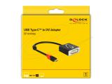 DeLock USB Type-C Male to DVI-D Female Adapter (DP Alt Mode) 4K - Black снимка №3