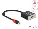 Описание и цена на DeLock Active Mini DisplayPort 1.2 Male to HDMI Female Adapter 4K 60 Hz - Black