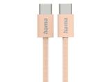 HAMA USB-C Fabric Nylon Charging Cable 1m - Pink снимка №2 HAMA USB-C Fabric Nylon Charging Cable 1m - Pink снимка №2