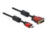 Нови модели и предложения за  кабели: DeLock Bidirectional Cable HDMI Male to DVI-D 24+1 Male 5 m - Black/Red