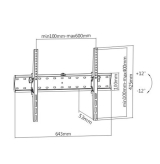 Gembird Gembird стенна стойка за телевизор TV Mount - WM-70T-02 - 37"-70", 40 kg WM-70T-02 NEW снимка №4