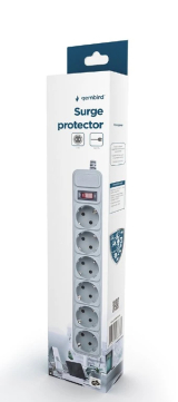Gembird Gembird протектор Surge Protector - SPG6-B-6C - 6 x Schuko, 1.8 m, IP20 SPG6-B-6C NEW снимка №2