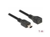 DeLock USB 2.0 mini-B Extension male/female 1m 82667 снимка №2 DeLock USB 2.0 mini-B Extension male/female 1m 82667 снимка №2