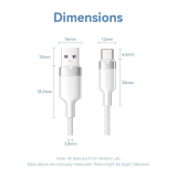 Vention Кабел USB 2.0 A Male to C Male 1.0M Black 6A Fast Charge - CTOBF снимка №2 Vention Кабел USB 2.0 A Male to C Male 1.0M Black 6A Fast Charge - CTOBF снимка №2