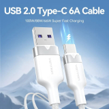 Vention Кабел USB 2.0 A Male to C Male 1.0M Black 6A Fast Charge - CTOBF снимка №3 Vention Кабел USB 2.0 A Male to C Male 1.0M Black 6A Fast Charge - CTOBF снимка №3