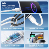 Vention Кабел USB 2.0 A Male to C Male 1.0M Black 6A Fast Charge - CTOBF снимка №4 Vention Кабел USB 2.0 A Male to C Male 1.0M Black 6A Fast Charge - CTOBF снимка №4