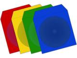 MediaRange Paper sleeves with flap and window assorted colors CD Paperbag Colorpack 100 pack BOX67 снимка №2