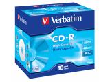 Verbatim CD-R 800MB 10pcs Pack 40x JewelCase extra protect 43428 retail снимка №2