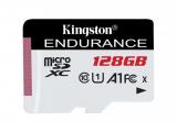 Описание и цена на Memory Card Kingston 128GB High Endurance microSD Card UHS-I U1 Class 10
