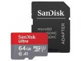 Flash ( флаш памет ) 64GB SanDisk Ultra Android microSDXC Class 10 UHS-I + SD Adapter Флашка ( флаш памет ) SanDisk Ultra Android microSDXC Class 10 UHS-I + SD Adapter