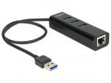 Flash ( флаш памет ) DeLock USB 3.0 Hub 3 Port + 1 Port Gigabit LAN 10/100/1000 Mbps Флашка ( флаш памет ) DeLock USB 3.0 Hub 3 Port + 1 Port Gigabit LAN 10/100/1000 Mbps