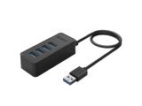 Флашка ( флаш памет ) Orico USB3.0 HUB 4 port - USB/Micro USB input, Black