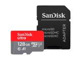 флаш памети SANDISK Карта памет SANDISK Ultra microSDXC, 128GB, A1, UHS-I, U1, Class 10, 140MB/s, Адаптер NEW