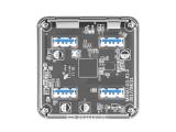Orico USB3.0 HUB 4 port transparent, 1m cable - MH4U-U3-10-CR снимка №2 Orico USB3.0 HUB 4 port transparent, 1m cable - MH4U-U3-10-CR снимка №2