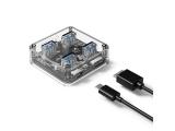 Orico USB3.0 HUB 4 port transparent, 1m cable - MH4U-U3-10-CR снимка №4 Orico USB3.0 HUB 4 port transparent, 1m cable - MH4U-U3-10-CR снимка №4