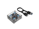 Orico USB3.0 HUB 4 port transparent, 1m cable - MH4U-U3-10-CR снимка №5 Orico USB3.0 HUB 4 port transparent, 1m cable - MH4U-U3-10-CR снимка №5