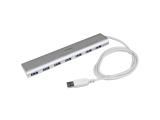 Флашка ( флаш памет ) StarTech 7-Port Compact USB 3.0 Hub (5Gbps) with Built-in Cable, ST73007UA