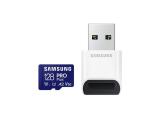 Описание и цена на Memory Card Samsung 128GB PRO Plus, microSDXC, UHS-I U3, V30, A2, Адаптер, USB четец