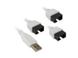 Lian-Li PW-U2TPAB USB 2.0 1-към-3 Hub - Бяло снимка №2 Lian-Li PW-U2TPAB USB 2.0 1-към-3 Hub - Бяло снимка №2