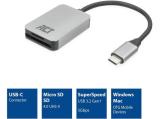 ACT Четец за SD / micro SD карти AC7056, SDXC, USB-C  снимка №2