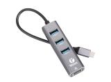 VCom Docking USB Type-C to USB3.0 x 3 + LAN  снимка №3