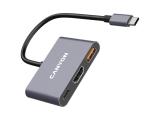 Canyon hub DS-4 3in1 USB-C Grey, CNS-TDS4 снимка №3 Canyon hub DS-4 3in1 USB-C Grey, CNS-TDS4 снимка №3