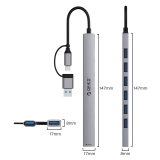 Orico Orico хъб HUB USB-C/USB-A 7 port - USB3.0 x 1, USB2.0 x 6 - YSA2-U3-GY YSA2-U3-GY NEW  снимка №2