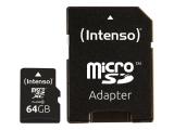 Флашка ( флаш памет ) Intenso microSDXC Class 10 + SD Adapter
