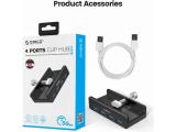 Orico хъб USB 3.0 HUB Clip Type 4 port - aux Micro-USB power input, Black снимка №4 Orico хъб USB 3.0 HUB Clip Type 4 port - aux Micro-USB power input, Black снимка №4