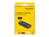 DeLock 7 Port USB Hub with 4 Ports 10 Gbps and 4 Fast Charging Ports with Switch and Illumination снимка №5 DeLock 7 Port USB Hub with 4 Ports 10 Gbps and 4 Fast Charging Ports with Switch and Illumination снимка №5