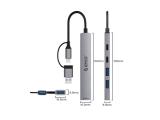 Orico HUB USB-C 5 port - USB3.0 x 1, USB2.0 x 2, USB-C x 2, Aluminium снимка №2 Orico HUB USB-C 5 port - USB3.0 x 1, USB2.0 x 2, USB-C x 2, Aluminium снимка №2
