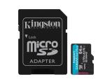 Флашка ( флаш памет ) Kingston Canvas Go! Plus microSDXC A2 U3 V30 Card + Adapter