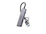 Флаш памет Orico HUB USB-C/A 4 port - USB3.0 x 1, SD/TF x 2, USB2.0 x 2, USB-C x 2, Aluminium - YSA6-U3-GY. Цена и спецификации.
