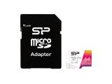 Флашка ( флаш памет ) Silicon Power Elite Colorful 64GB microSDXC, Class 10, SD Adapter