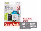 Flash ( флаш памет )  Sandisk CARD MicroSD Card 64GB SanDisk Ultra Class 10 inkl. Adapter NEW Флашка ( флаш памет ) Sandisk CARD MicroSD Card 64GB SanDisk Ultra Class 10 inkl. Adapter NEW